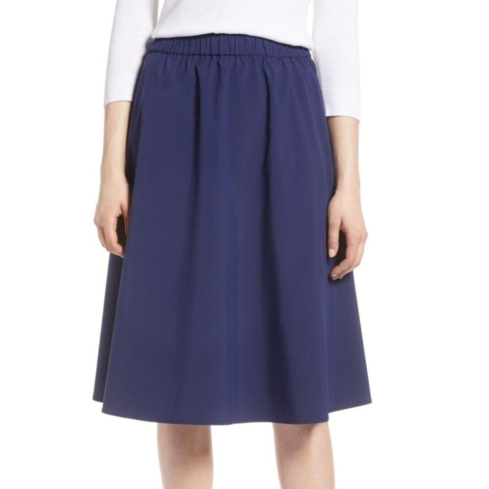 Halogen Navy A-Line Skirt